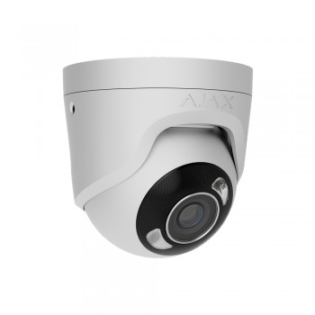IP-відеокамера Ajax TurretCam HL (8 Мп/4 мм) white, дротова з роздільною здатністю 8 Мп і кутом огляду до 85°