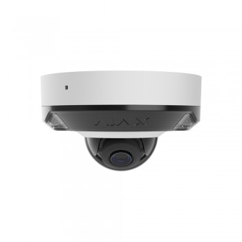 IP-відеокамера Ajax DomeCam Mini HL (8 Мп/2.8 мм) white, дротова з роздільною здатністю 8 Мп і кутом огляду до 110°