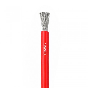 Силіконовий кабель Silicone wire 10AWG red багатожильний гнучкий (1 метр)