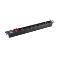 Мережевий фільтр AXON LINK ALPDU-8 8 розеток с кабелем 1.8 м, нім. станд., 16А, 19'' з вимикачем