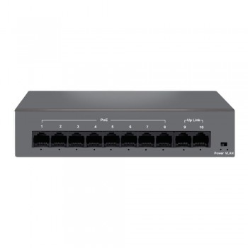 PoE комутатор Hisource HF082-02 з 8 портами PoE