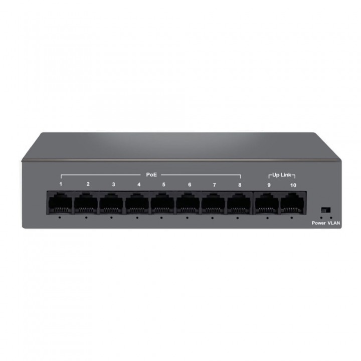 PoE комутатор Hisource HF082-02 з 8 портами PoE
