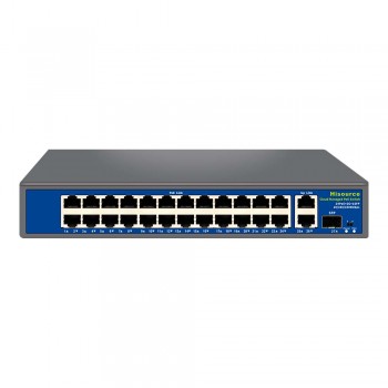 Керований 27-портовий PoE-комутатор Hi-S21-24GP2G1S з 24 портами PoE