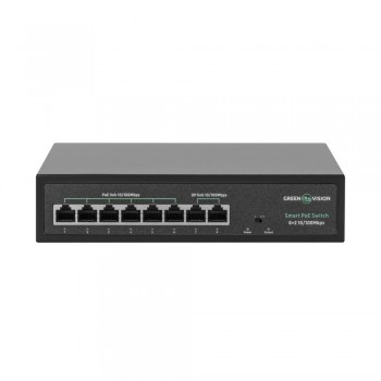 Комутатор мережевий GreenVision POE GV-015-D-06+2P