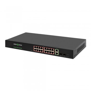 Комутатор мережевий GreenVision POE GV-022-D-16G+2PG+2SFP