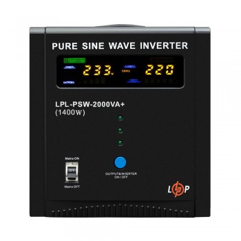 Джерело безперебійного живлення LogicPower LPL-PSW-2000VA+ (1400 Вт) 24 В з правильною синусоїдою