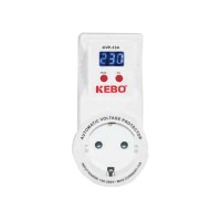 Реле напруги в розетку KEBO KVP-13A 2-13A 140-260V
