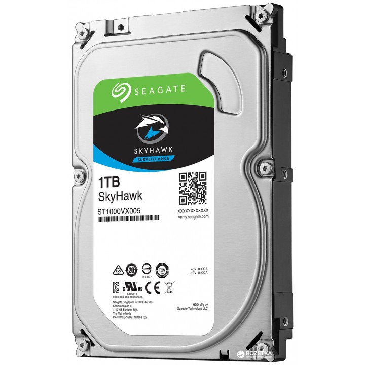 Жесткий диск 1TB Seagate Skyhawk ST1000VX005 для видеонаблюдения