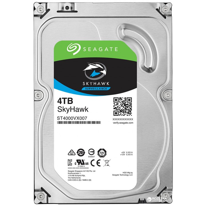 Жесткий диск 4TB Seagate Skyhawk ST4000VX007 для видеонаблюдения	