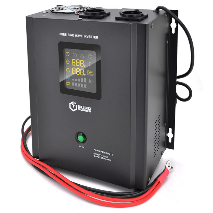 ИБП с правильной синусоидой Europower PSW-EP1000WM12 (700 Вт) 10/20А, настенный, под внешнюю АКБ 12В
