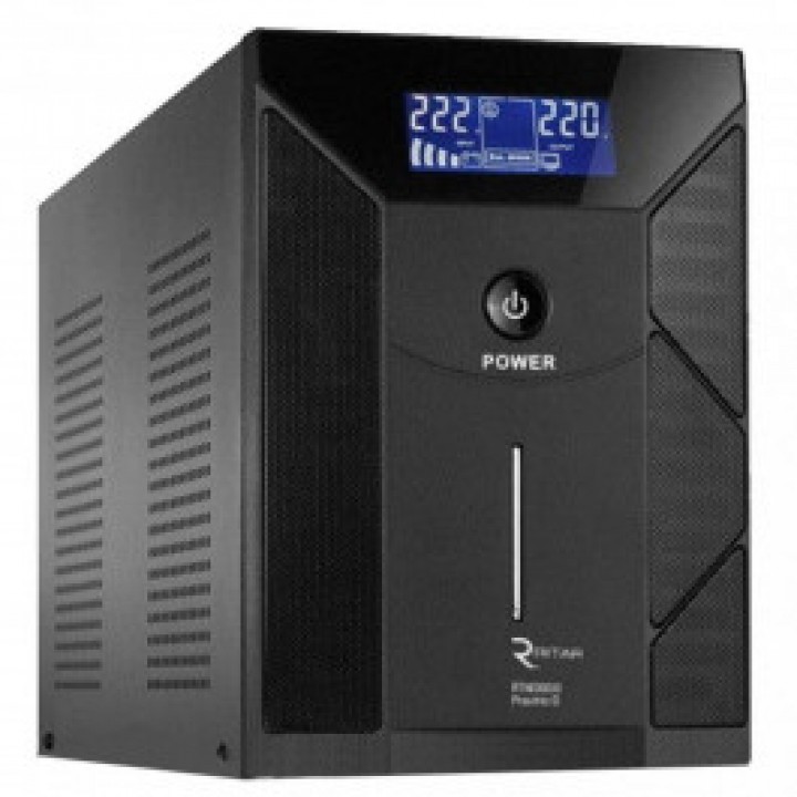 ИБП Ritar RTM2000 (1200W) Proxima-D LCD, AVR, 3st, 3xSCHUKO socket, 4x12V7,5Ah