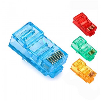 Коннектор RJ-45 8P8C UTP, Cat-5E, (100шт/уп.), цвет в ассортименте