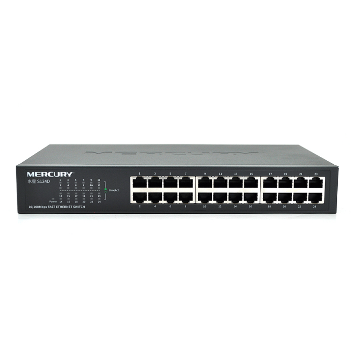 Коммутатор Mercury S124D, 24 порта Ethernet 10/100 Мбит/сек, BOX Q6