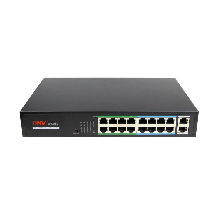 16ти портовый PoE комутатор ONV-H1016PL 16 портов РоЕ 100 Мбіт