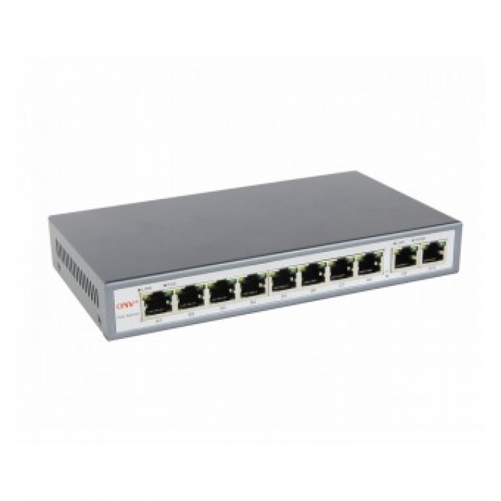 8ми портовый PoE коммутатор ONV-POE33108P, 8 портов РоЕ 1000 Мбіт