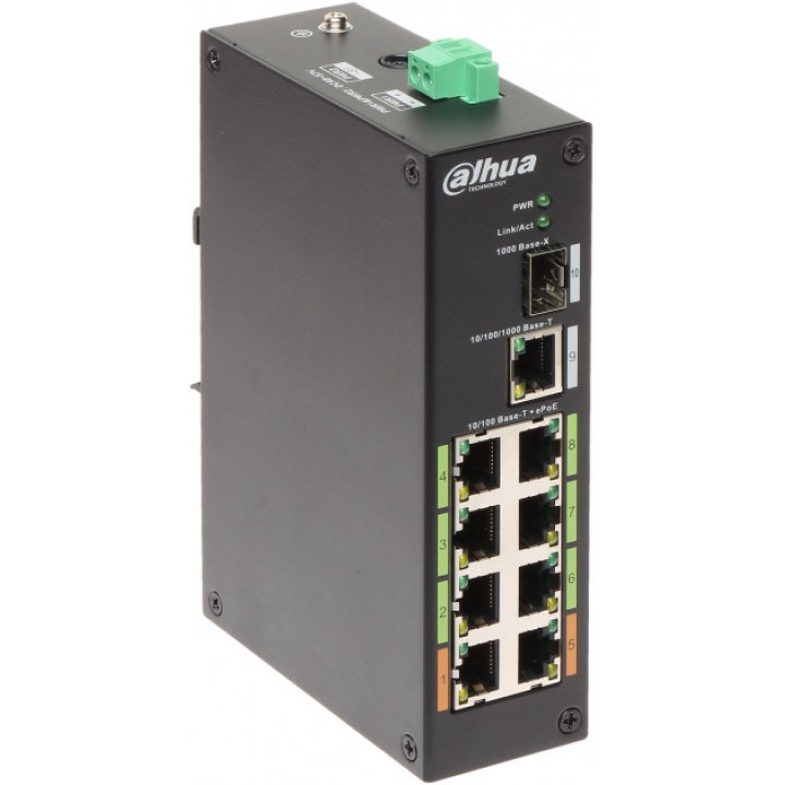 Коммутатор POE DH-LR2110-8ET-120 48V с 8 портами POE 100Мбит