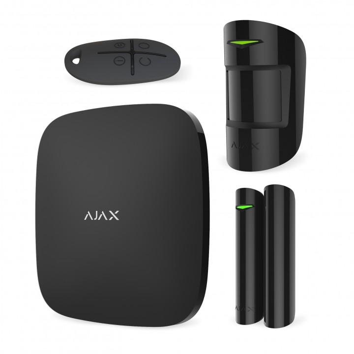 Комплект беспроводной GSM сигнализации Ajax StarterKit 2 (HUB 2) black	
