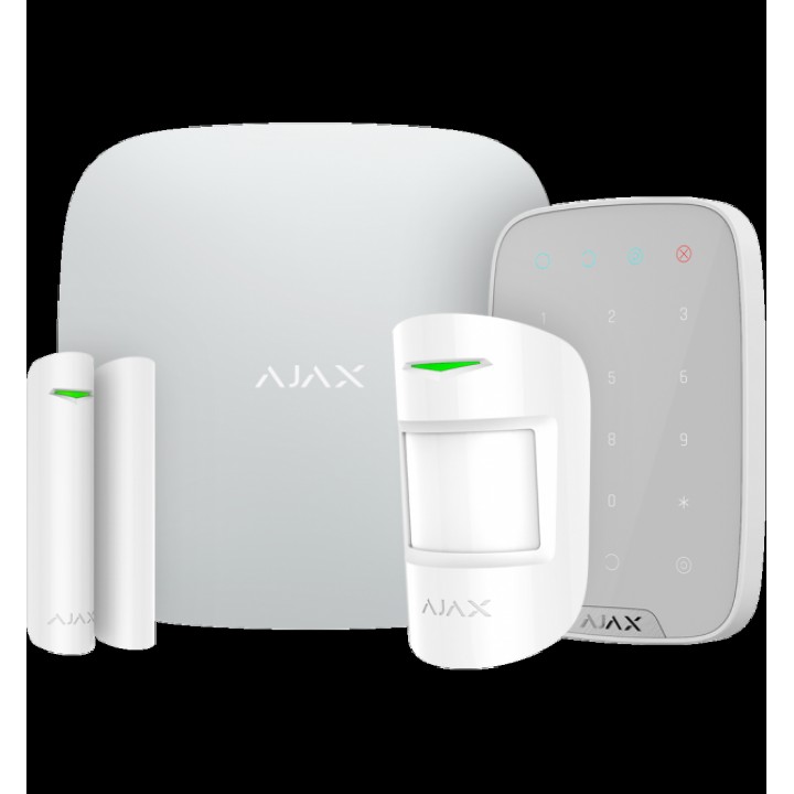 КОМПЛЕКТ СИГНАЛИЗАЦИИ AJAX STARTERKIT + KEYPAD WHITE