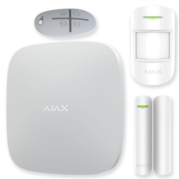 Комплект беспроводной GSM сигнализации Ajax StarterKit 2 (HUB 2) white	