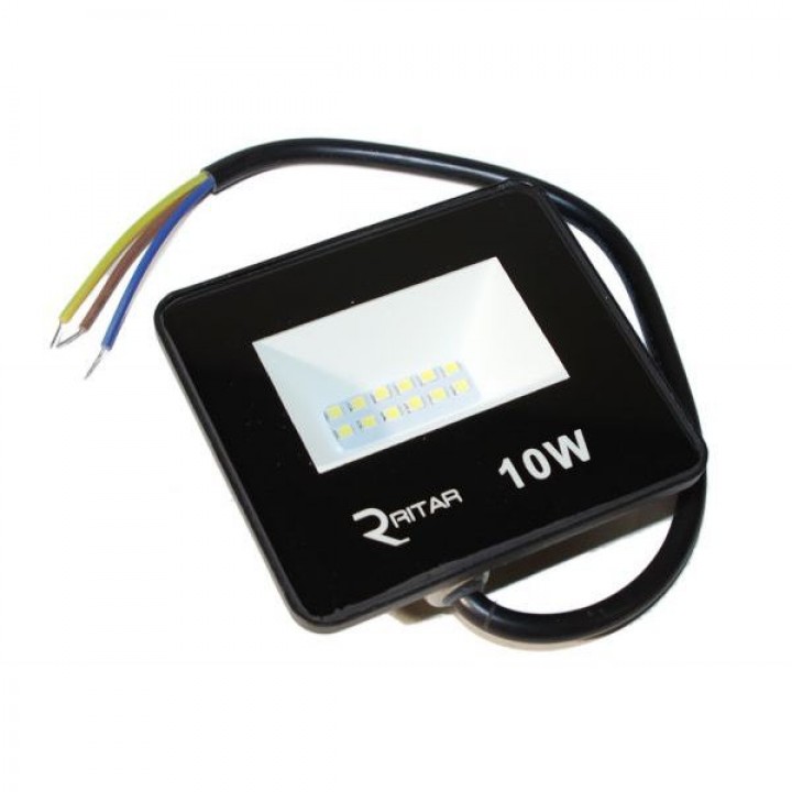 Прожектор SLIM LED RITAR RT-FLOOD10A, 10W, IP65, 1000Lm, 6500K 